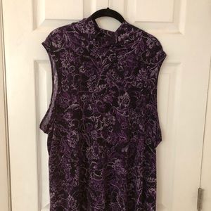 Fashion Bug Purple mock turtle  sleeveless top 💜